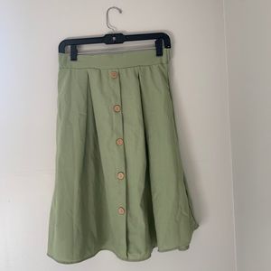 Green midi skirt